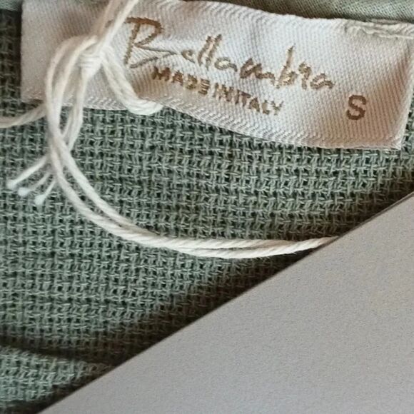 Bellambra Sage Elegant Linen Peasant Style Top Small - Picture 5 of 10